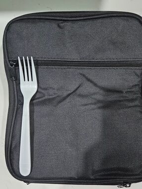 Black Men's Travel Lunch/Toiletry Bag